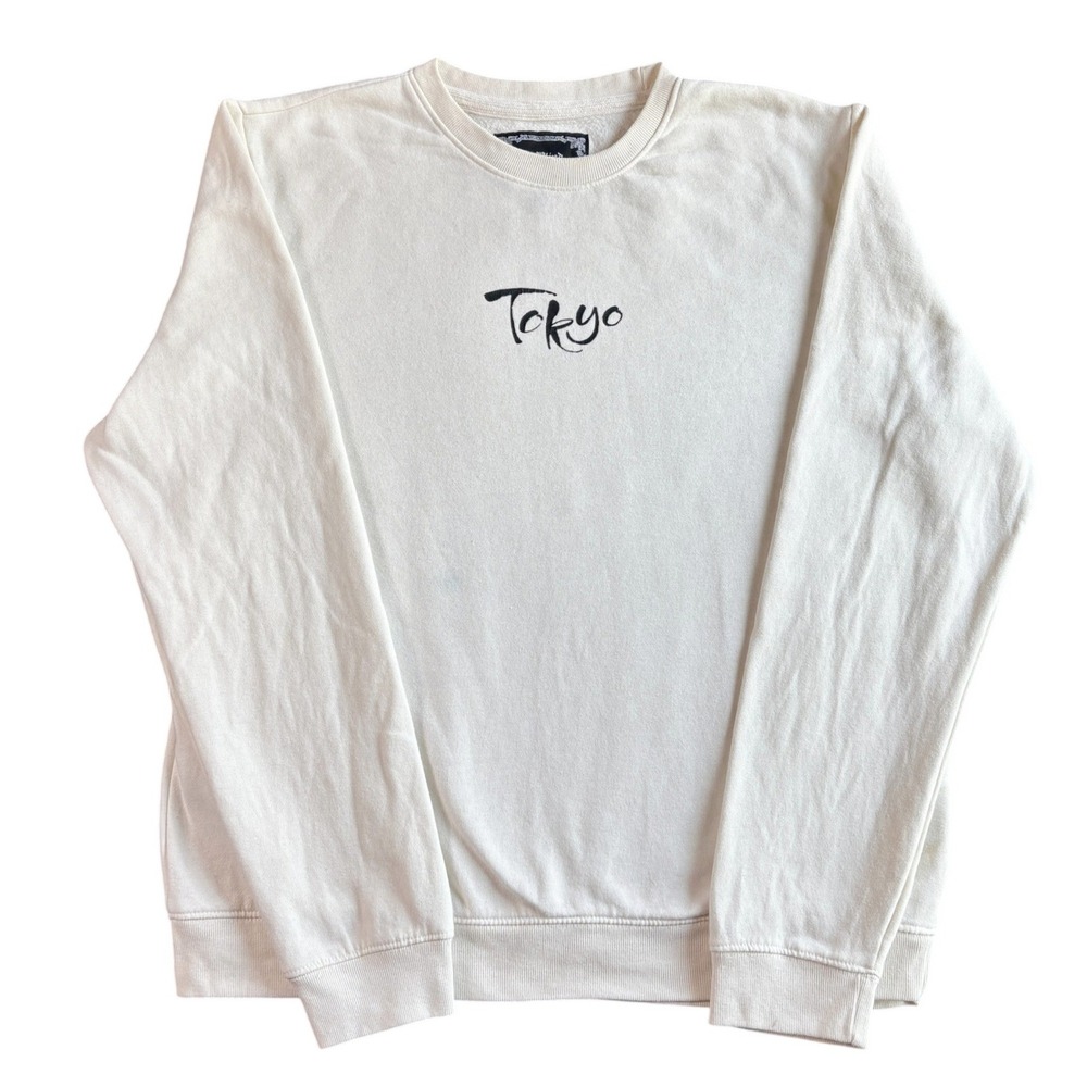 Blind Rooster Tokyo Goldfish Graphic Crewneck Sweatshirt Mens Large Off-White